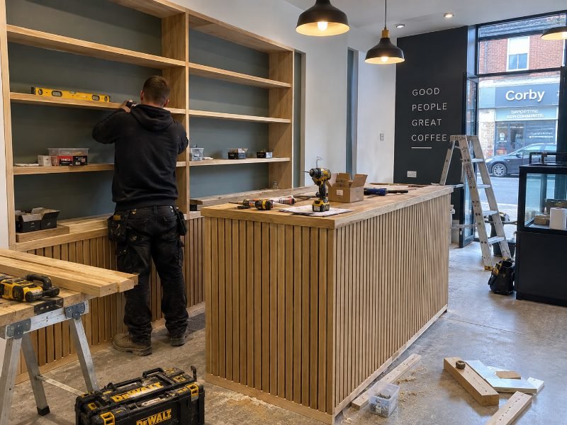 Commercial Carpentry and Shop Fit Out services in Corby, Northamptonshire